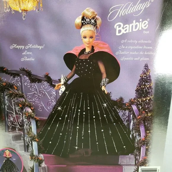 1998 Happy Holidays Special Edition Barbie Doll Box Misprint On Back NRFB 20200